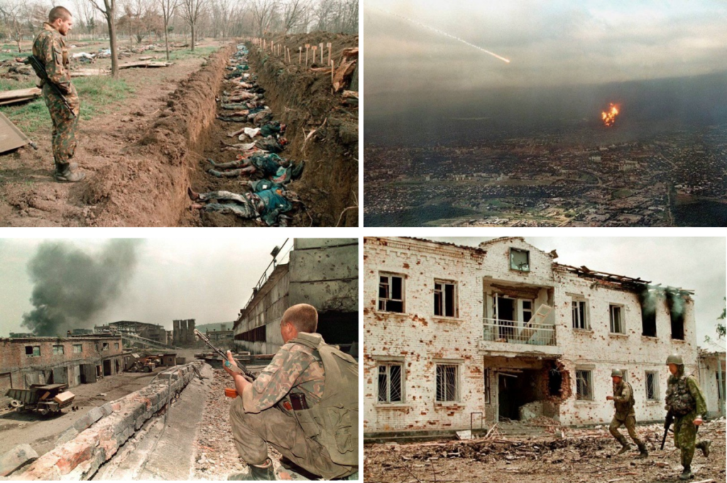 A guerrilha entre chechenos e russos iria prolongar-se até agosto de 1996. As imagens emitidas no Telejornal da RTP eram de destruição, sofrimento e morte.