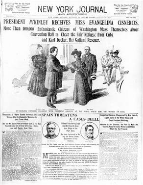 Em outubro, o New York Journalpublicava a história da libertação de Evangelina, chamando-lhe “the greatest journalistic coup of this age” [«o maior golpe jornalístico da era»].