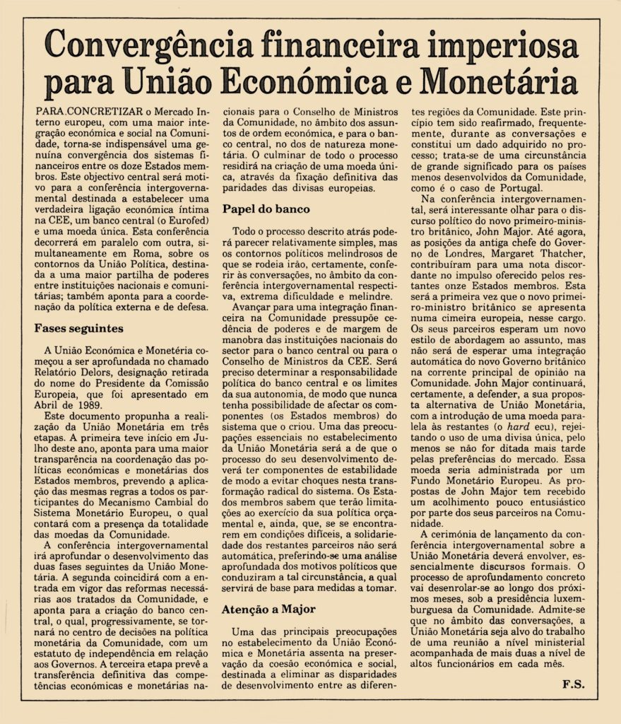 Convergência financeira imperiosa para União Económica e Monetária 