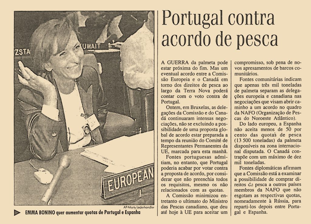 Portugal contra acordo de pesca