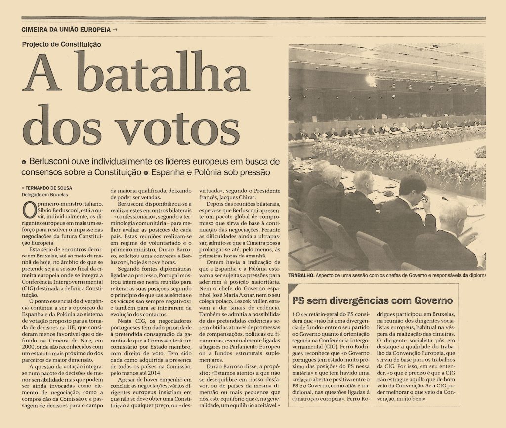 A batalha dos votos