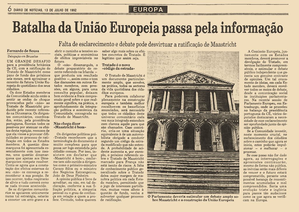 Batalha da União Europeia passa pela informação 