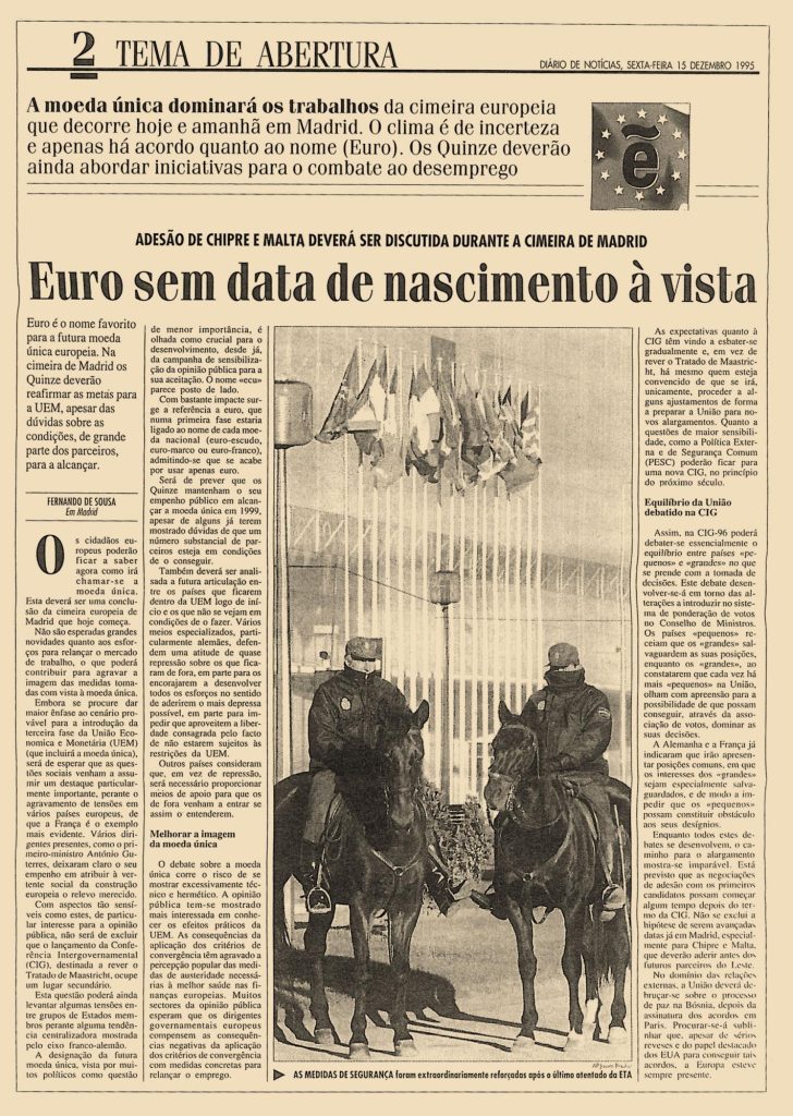 Euro sem data de nascimento à vista