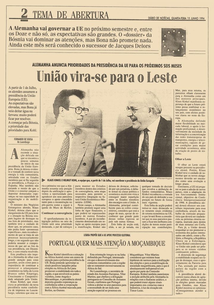 União vira-se para o Leste
