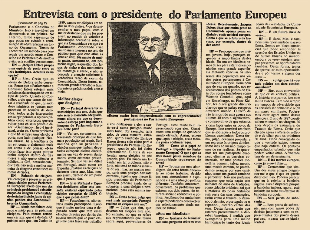 Entrevista com o presidente do Parlamento Europeu 