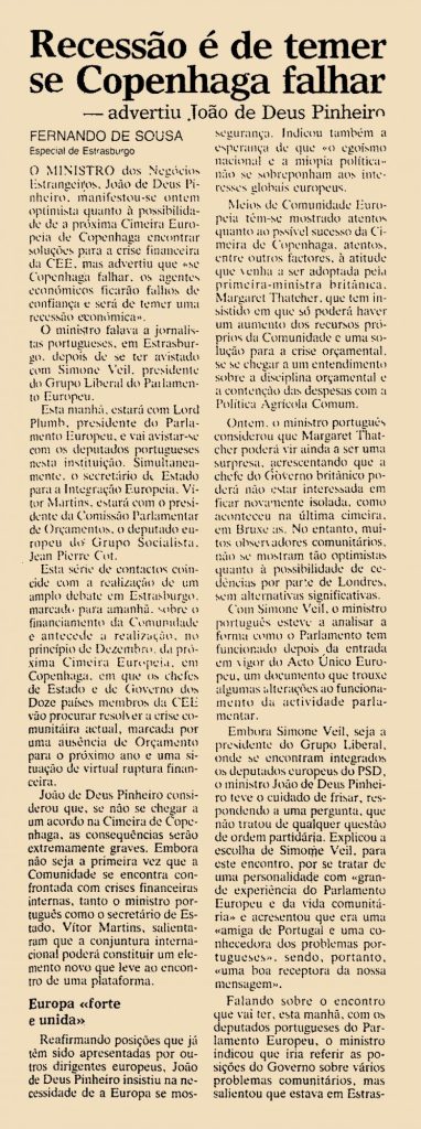 Recessão é de temer se Copenhaga falhar