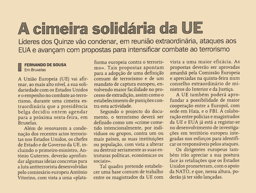 A cimeira solidária da UE