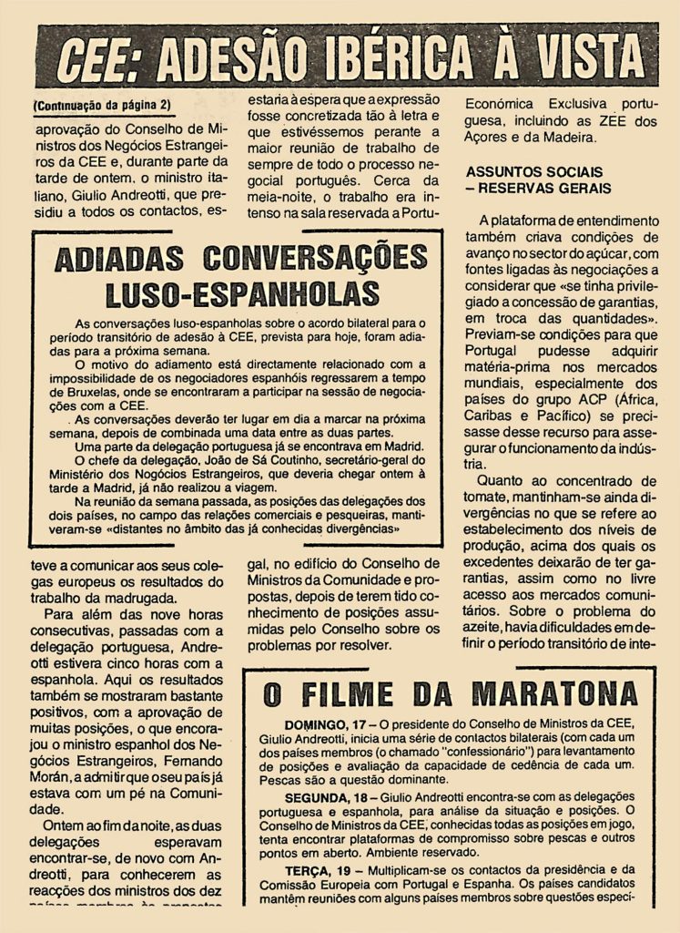 CEE: Adesão ibérica à vista