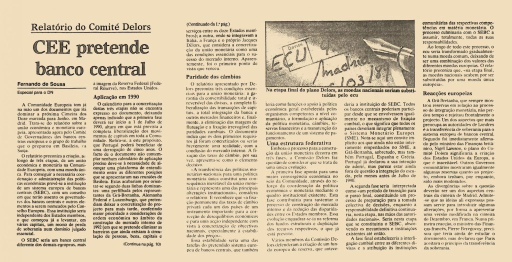 CEE pretende banco central 