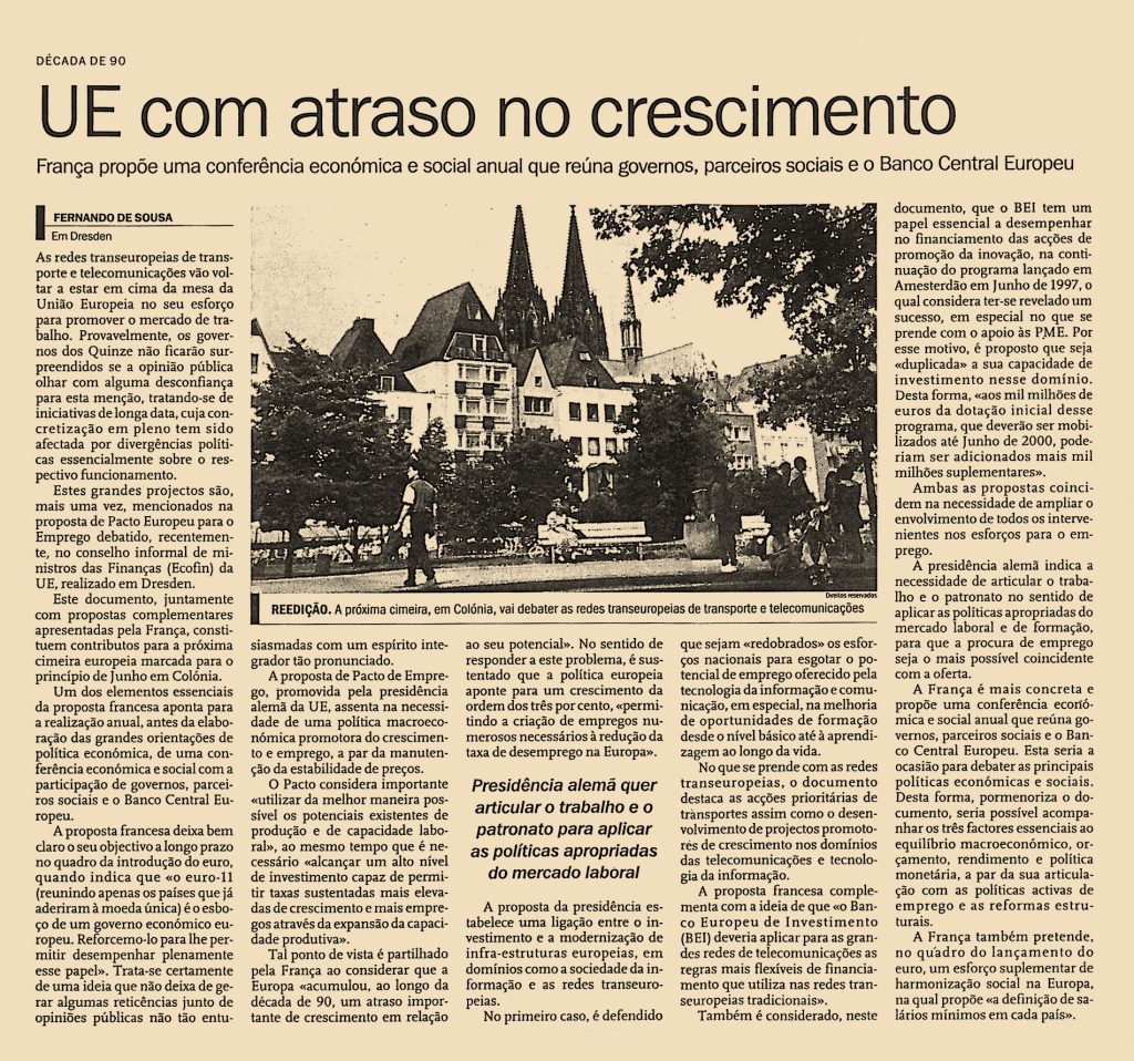 UE com atraso no crescimento 