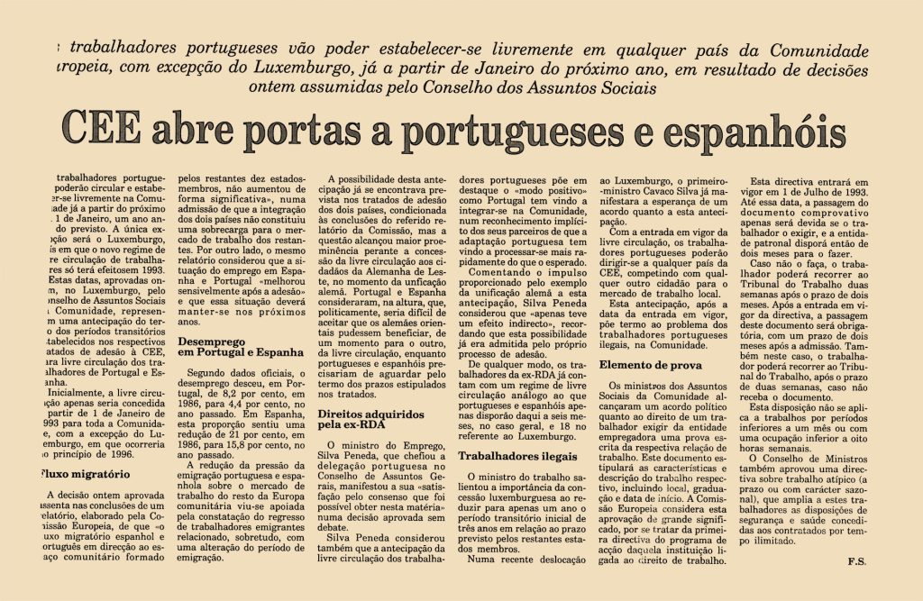 CEE abre portas a portugueses e espanhóis