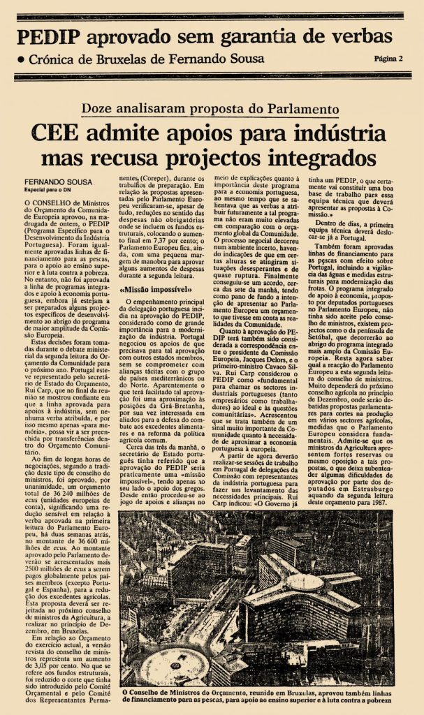 CEE admite apoios para indústria mas recusa projectos integrados