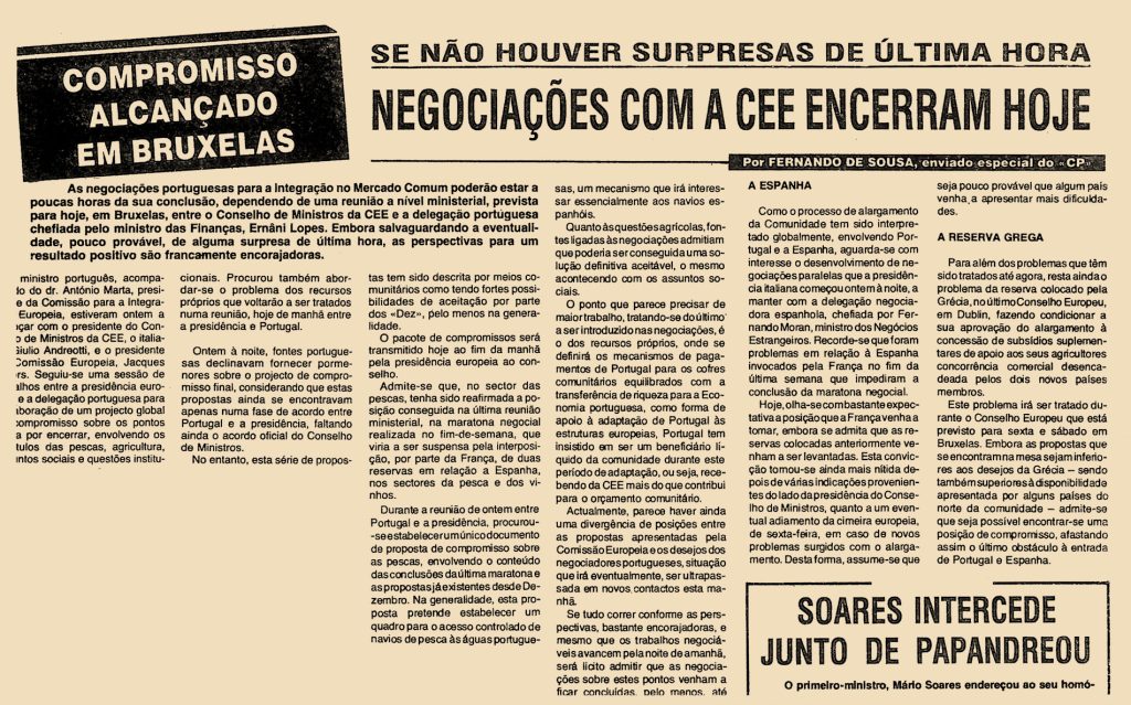 Negociações com a CEE encerram hoje