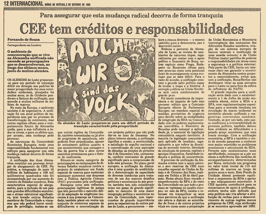 CEE tem créditos e responsabilidades 