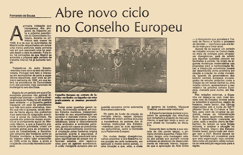 Abre novo ciclo no Conselho Europeu 