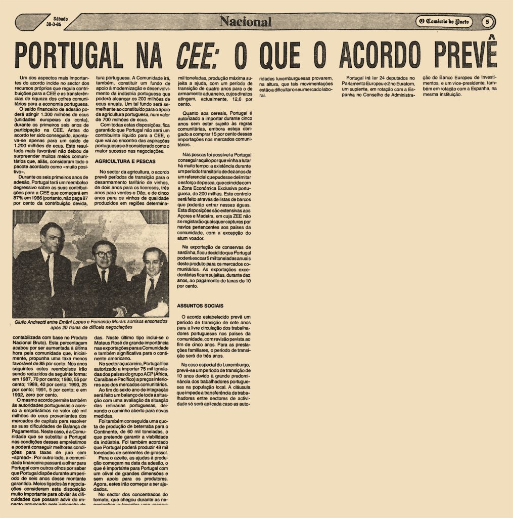 Portugal na CEE: O que o acordo prevê