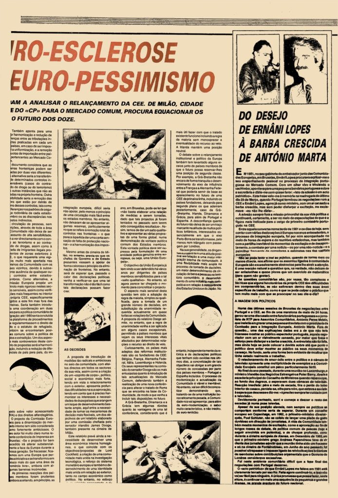 Combater a euro-esclerose e neutralizar o euro-pessimismo 