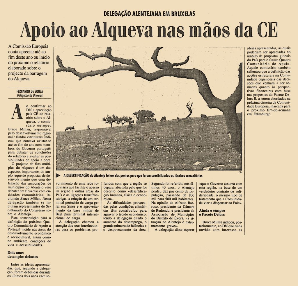 Apoio ao Alqueva nas mãos da CE