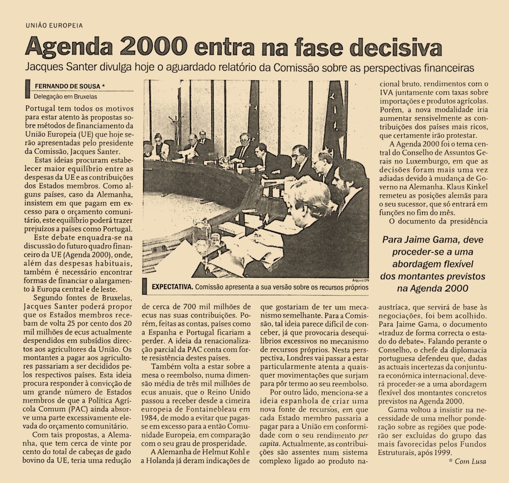 Agenda 2000 entra na fase decisiva 
