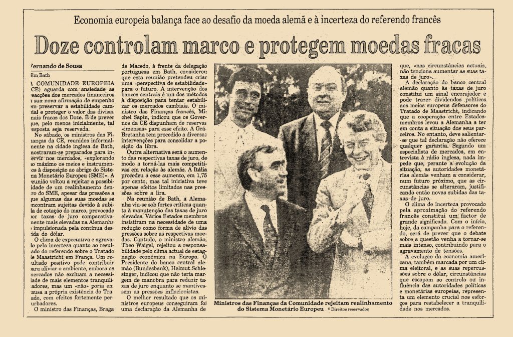 Doze controlam marco e protegem moedas francas
