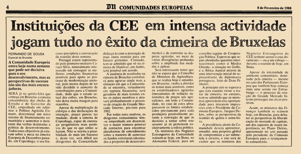 Instituições da CEE em intensa actividade jogam tudo no êxito da cimeira de Bruxelas
