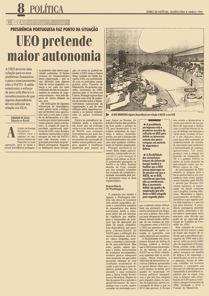 União da Europa Ocidental, NATO; Washington, Tratado de Maastricht