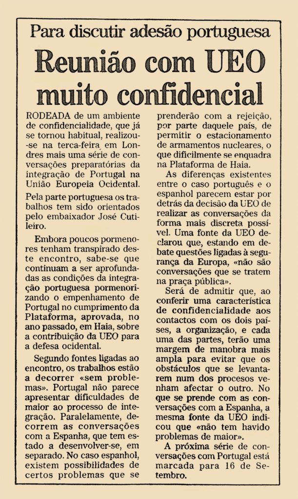 Reunião com UEO muito confidencial