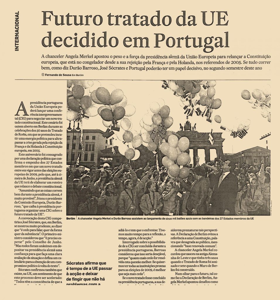 Futuro tratado da EU decidido em Portugal