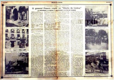 O exclusivo foi anunciado como: «A primeira mensagem histórica de Franco à opinião mundial».
